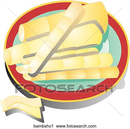 Bamboo Shoots-Composition View Large Illustration Clip Art - Bamboo Shoots-Composition. Fotosearch