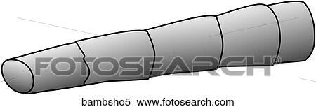Stock Illustration - Bamboo Shoots-One B&W. Fotosearch