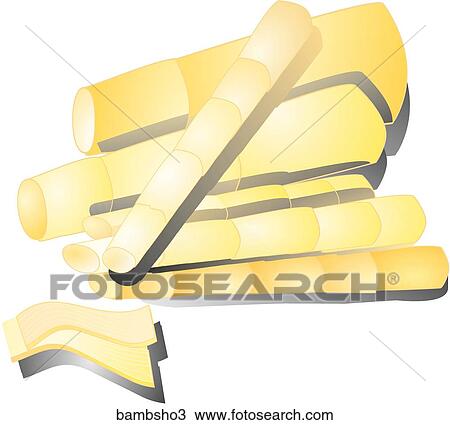 Drawing - Bamboo Shoots-Shadows. Fotosearch