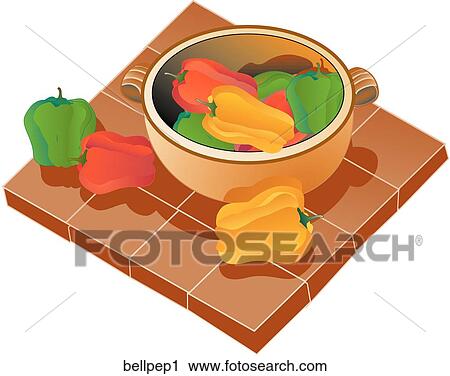 Clip Art - Bell Peppers-Composition. Fotosearch