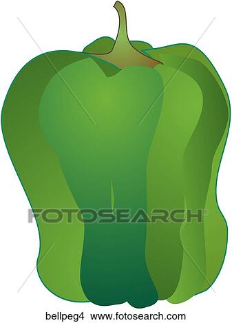 Bell Peppers-One Green View Large Illustration Stock Illustration - Bell Peppers-One Green. Fotosearch