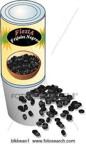 Clip Art - Black Beans-Composition. Fotosearch