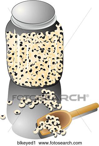 Clip Art - Black-Eyed Peas-Composition. Fotosearch