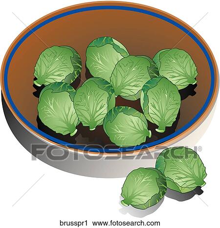Clip Art - Brussel Sprouts-Composition. Fotosearch