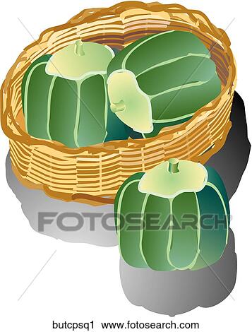 Clip Art - Buttercup Squash-Composition. Fotosearch