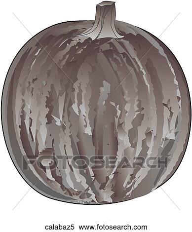 Calabaza-One B&W View Large Illustration Stock Illustration - Calabaza-One B&W. Fotosearch