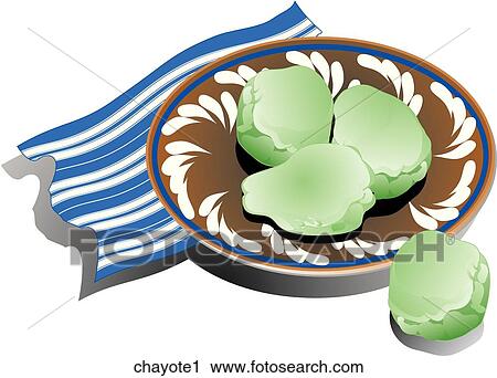 Chayote Squash-Composition View Large Illustration Clip Art - Chayote Squash-Composition. Fotosearch