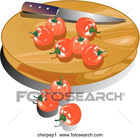 Clip Art - Cherry Peppers-Composition. Fotosearch