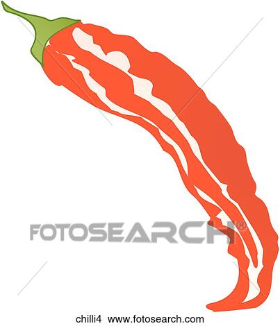 Chilli Peppers-One View Large Illustration Stock Illustration - Chilli Peppers-One. Fotosearch