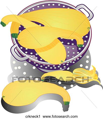 Clip Art - Crookneck Squash-Composition. Fotosearch