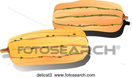 Drawing - Delicata Squash-Shadows. Fotosearch