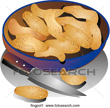 Clip Art - Fingerling Potatoes-Composition. Fotosearch