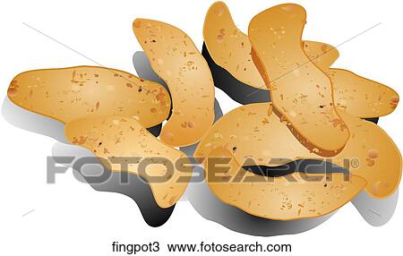 Fingerling Potatoes-Shadows View Large Illustration Drawing - Fingerling Potatoes-Shadows. Fotosearch