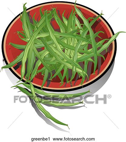 Clip Art - Green Beans-Composition. Fotosearch