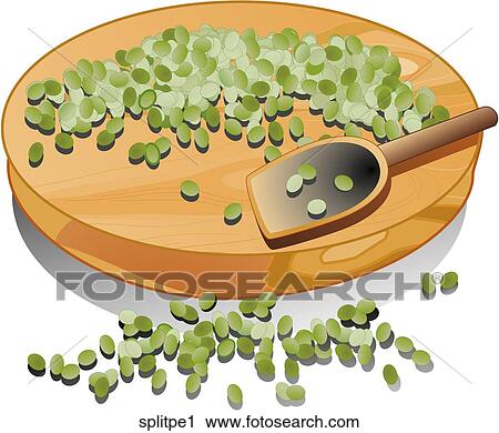 Green Split Peas-Composition View Large Illustration Clip Art - Green Split Peas-Composition. Fotosearch