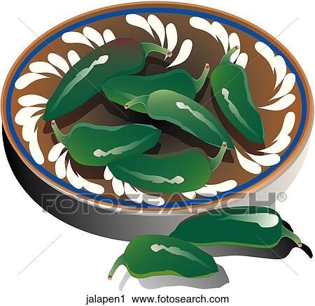 Clip Art - Jalapeno Peppers-Composition. Fotosearch