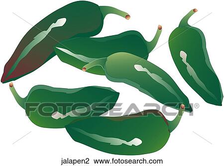 Drawing - Jalapeno Peppers. Fotosearch