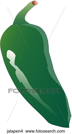 Jalapeno Peppers-One View Large Illustration Stock Illustration - Jalapeno Peppers-One. Fotosearch