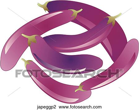 Japanese Eggplant View Large Illustration Drawing - Japanese Eggplant. Fotosearch