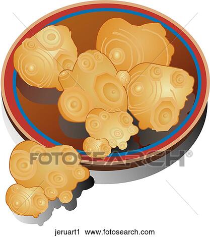 Clip Art - Jerusalem Artichokes-Composition. Fotosearch