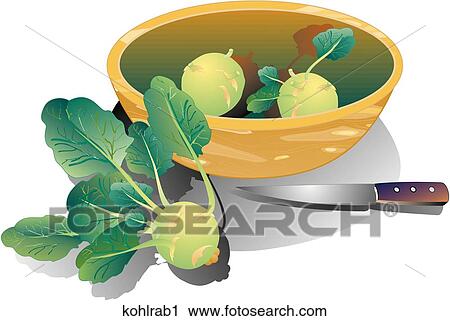 Clip Art - Kohlrabi-Composition. Fotosearch