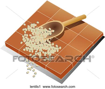 Clip Art - Lentils-Composition. Fotosearch