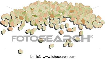 Lentils-Shadows View Large Illustration Drawing - Lentils-Shadows. Fotosearch
