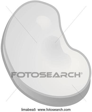 Stock Illustration - Lima Beans-One B&W. Fotosearch