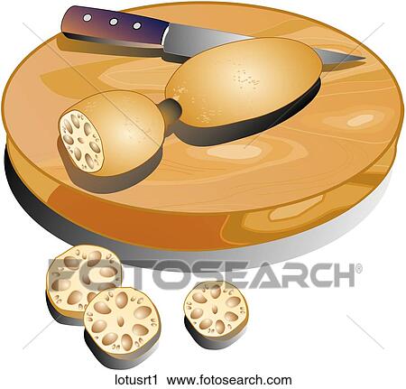 Lotus Root-Composition View Large Illustration Clip Art - Lotus Root-Composition. Fotosearch