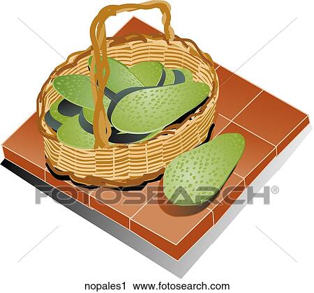 Clip Art - Nopales-Composition. Fotosearch