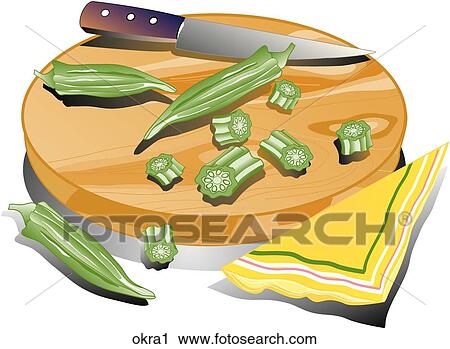 Okra-Composition View Large Illustration Clip Art - Okra-Composition. Fotosearch