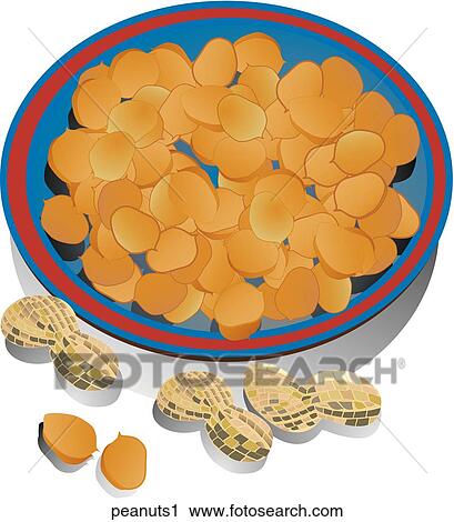 Peanuts-Composition View Large Illustration Clip Art - Peanuts-Composition. Fotosearch