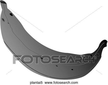 Stock Illustration - Plantains-One B&W. Fotosearch