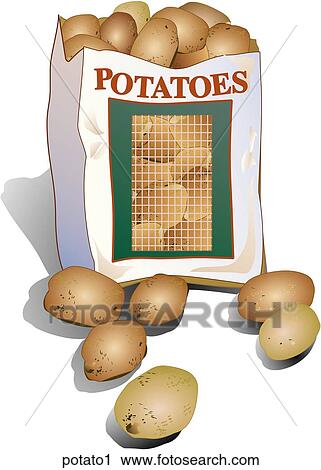 Potatoes-Composition View Large Illustration Clip Art - Potatoes-Composition. Fotosearch