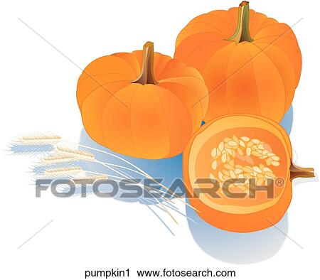 Clip Art - Pumpkins-Composition. Fotosearch