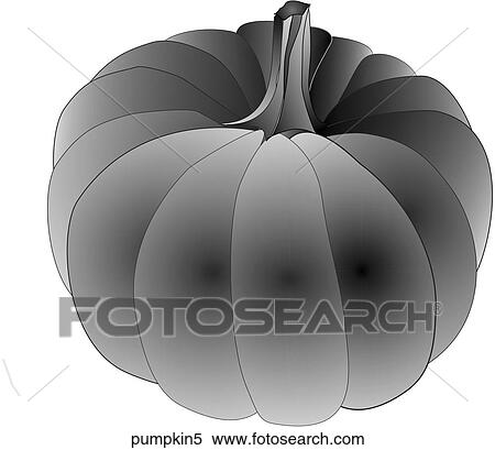 Stock Illustration - Pumpkins-One B&W. Fotosearch