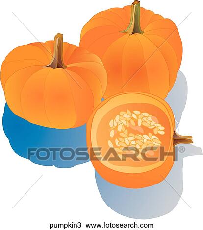 Drawing - Pumpkins-Shadows. Fotosearch