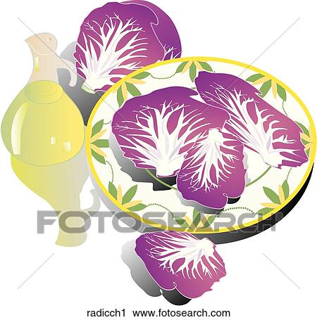 Radicchio-Composition View Large Illustration Clip Art - Radicchio-Composition. Fotosearch