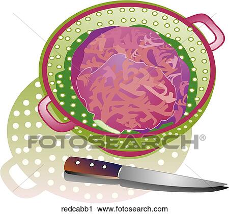 Red Cabbage-Composition View Large Illustration Clip Art - Red Cabbage-Composition. Fotosearch