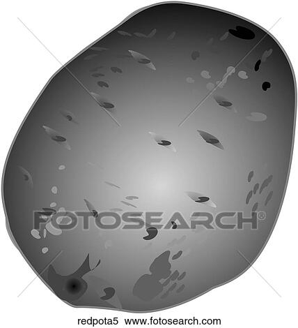 Stock Illustration - Red Potatoes-One B&W. Fotosearch