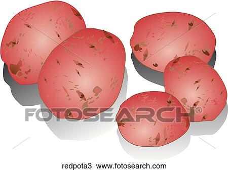 Drawing - Red Potatoes-Shadows. Fotosearch