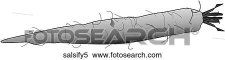 Salsify-One B&W View Large Illustration Stock Illustration - Salsify-One B&W. Fotosearch