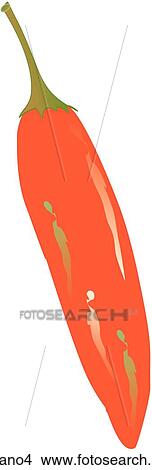 Stock Illustration - Serrano Peppers-One. Fotosearch