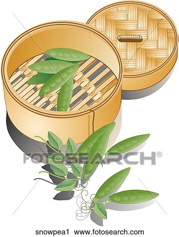 Clip Art - Snow Peas-Composition. Fotosearch