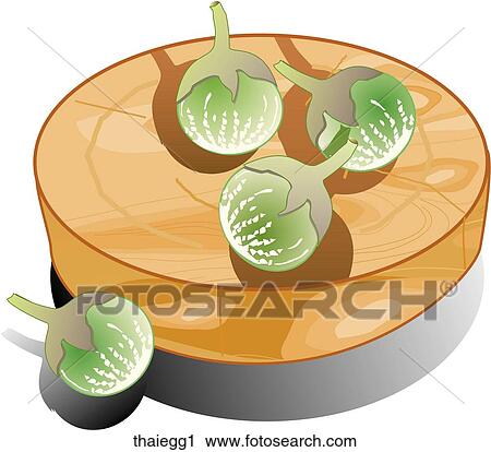Thai Eggplant-Composition View Large Illustration Clip Art - Thai Eggplant-Composition. Fotosearch