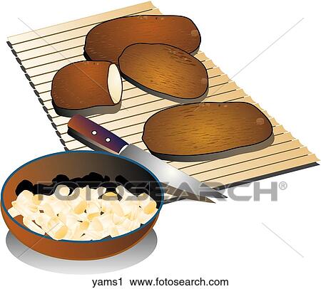 Yams-Composition View Large Illustration Clip Art - Yams-Composition. Fotosearch