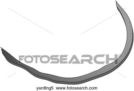 Stock Illustration - Yard Long Beans-One B&W. Fotosearch