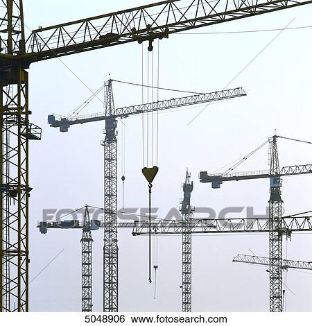Stock Photograph - Big building crane . Fotosearch