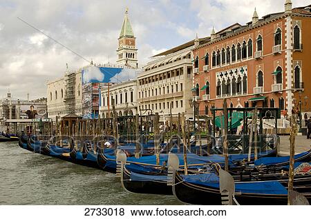 Stock Photo - Boats moored at dock . Fotosearch