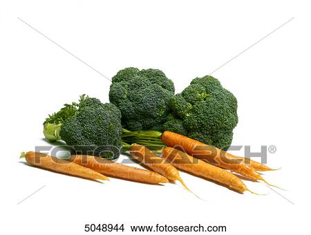 Picture - Broccoli and carrots . Fotosearch